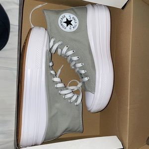 Sage/White Converse